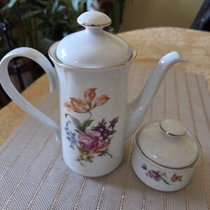 Vintage JL Menau Graf Von Henneberg Coffee /Tea Pot and Sugar Bowl